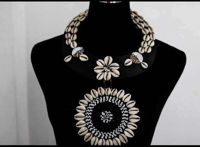 AATC Shell-Leather Neckpiece