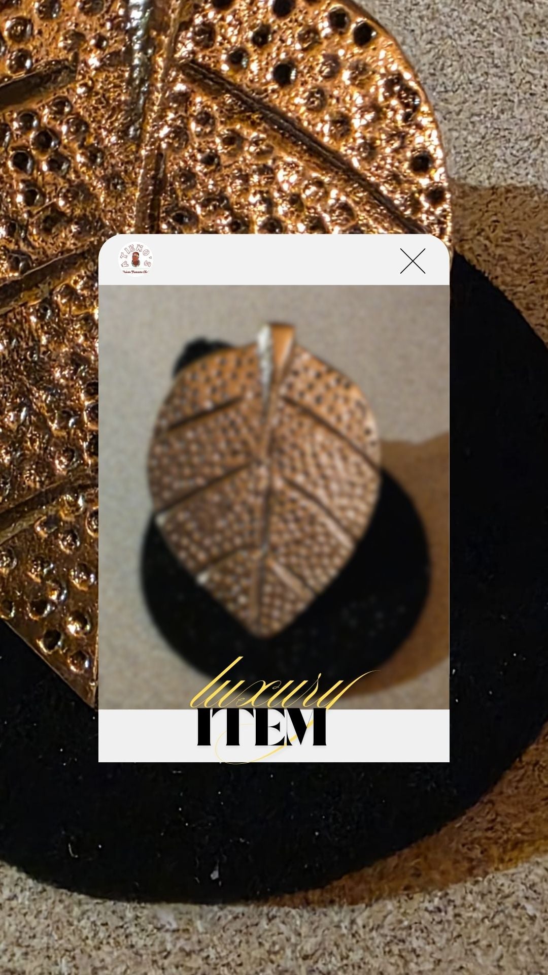 AATC Brass Leaf Ring