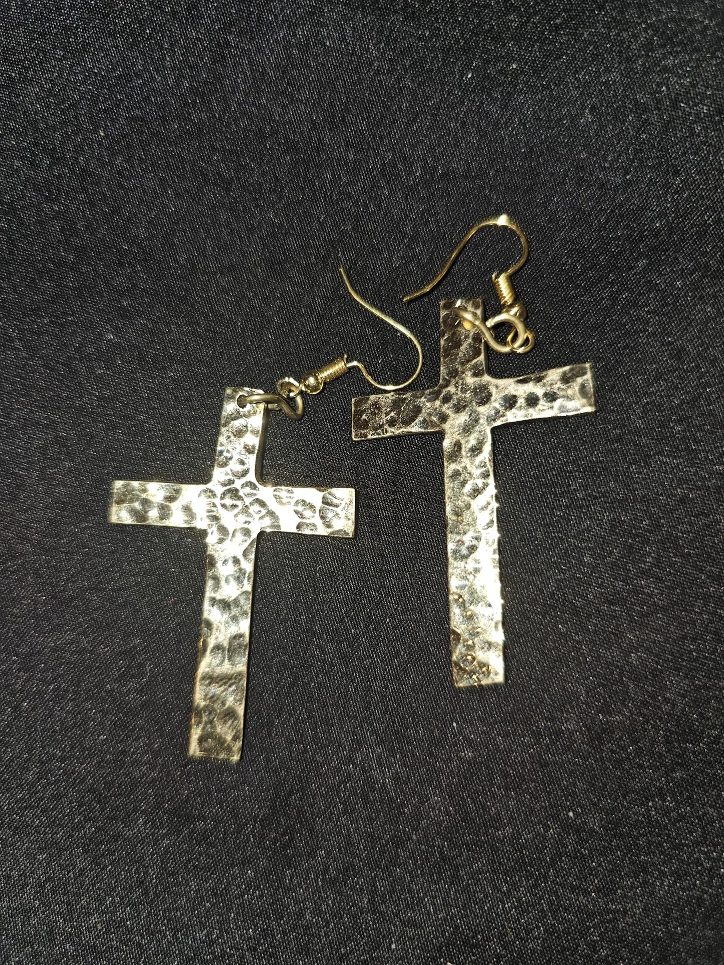 AATC BRASS CROSS EARINGS