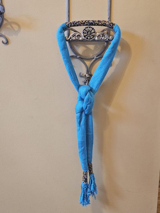 AATC Beaded Scarf (Sky blue) -ABS006