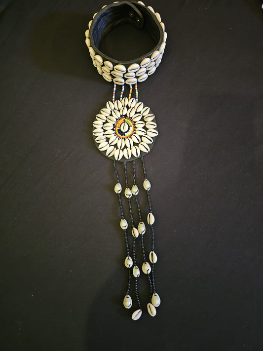 AATC Shell & Leather Neck piece (Long) -ASLN001