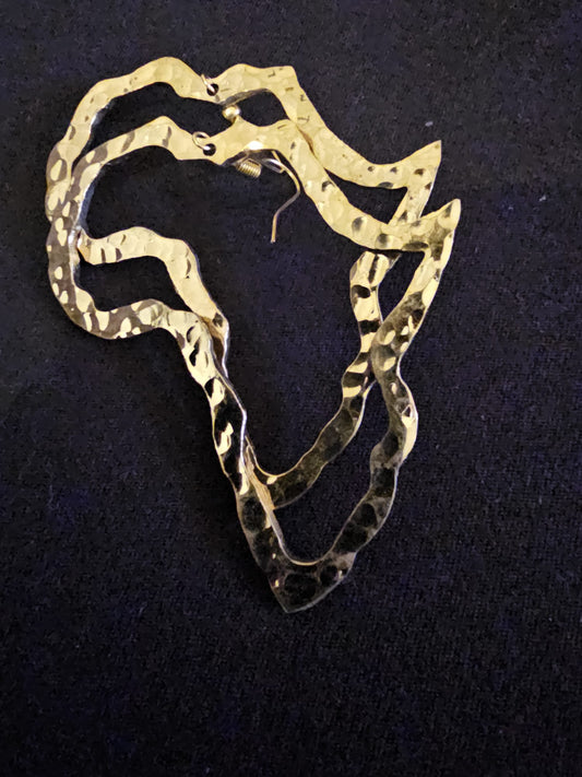 AATC Brass African Hoop Earrings