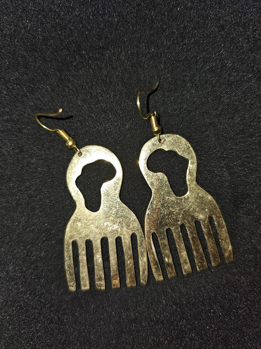 AATC BRASS COMB EARRINGS