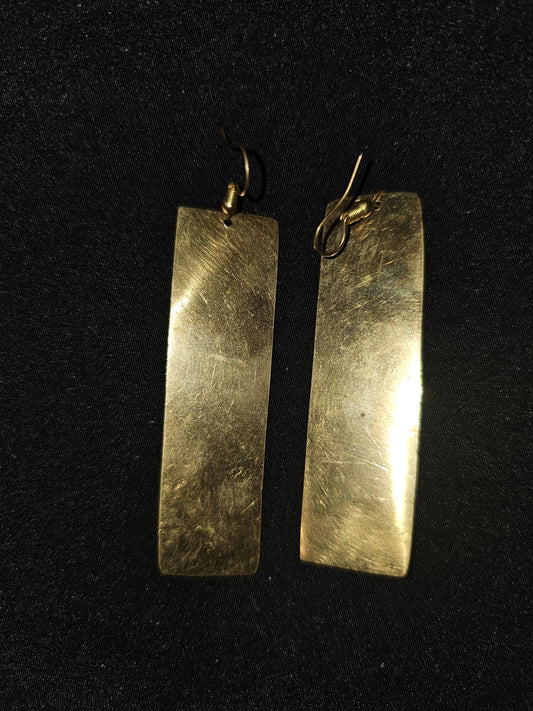 AATC RECTANGULAR FULL BRASS EARINGS