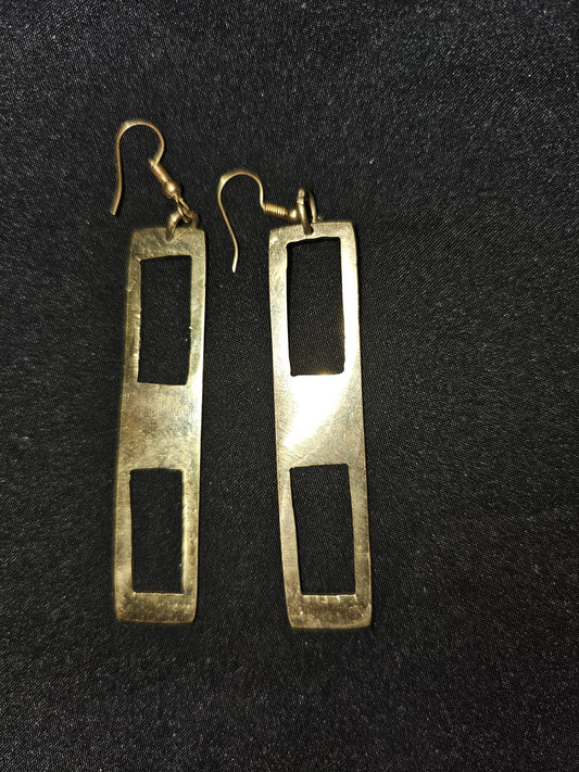 AATC BRASS DOUBLE HOLLOW EARINGS
