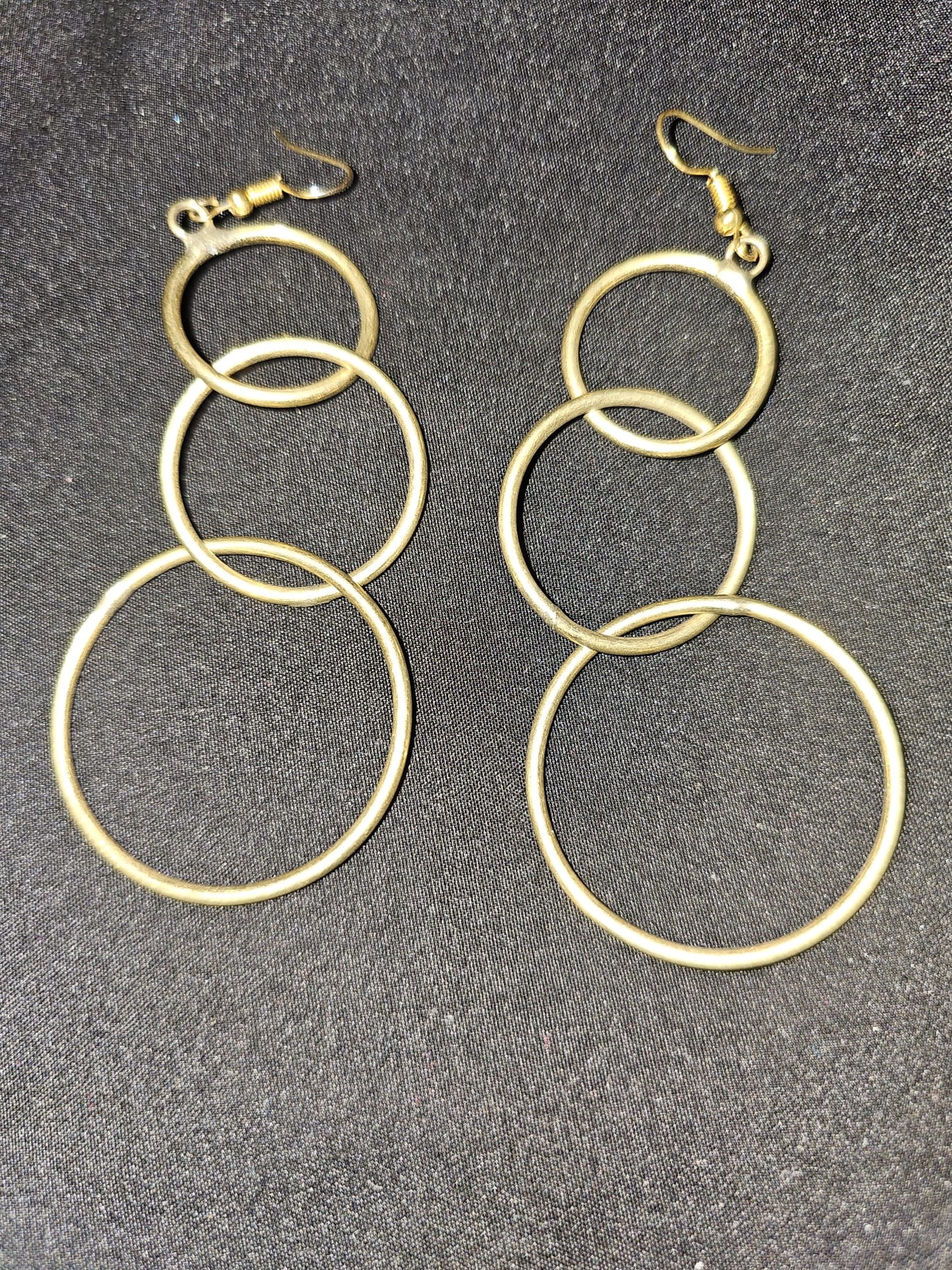 AATC BRASS TRIPLE HOOP EARINGS