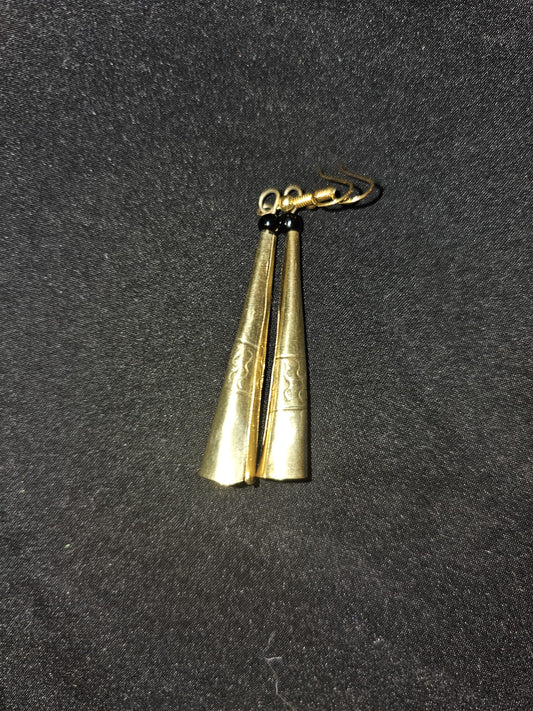 AATC CYLINDRICAL BRASS EARRINGS 