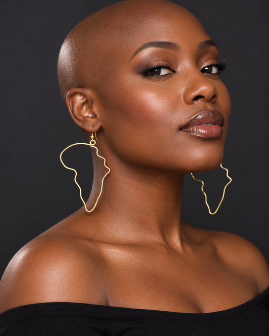 AI model styling image — AATC AFRICA-D EARRINGS