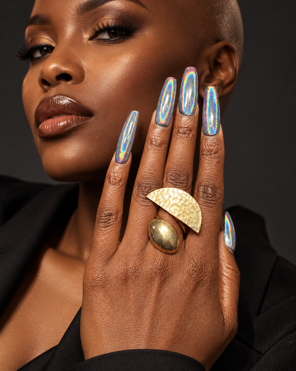 AI model styling image — AATC ADJUSTABLE BRASS RING AR-0007