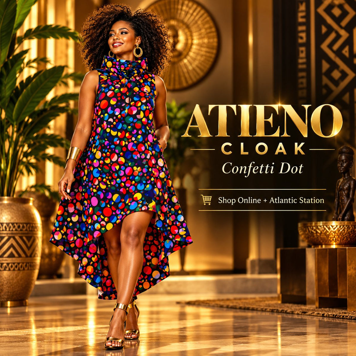 ATIENO CLOAK – Confetti Dot