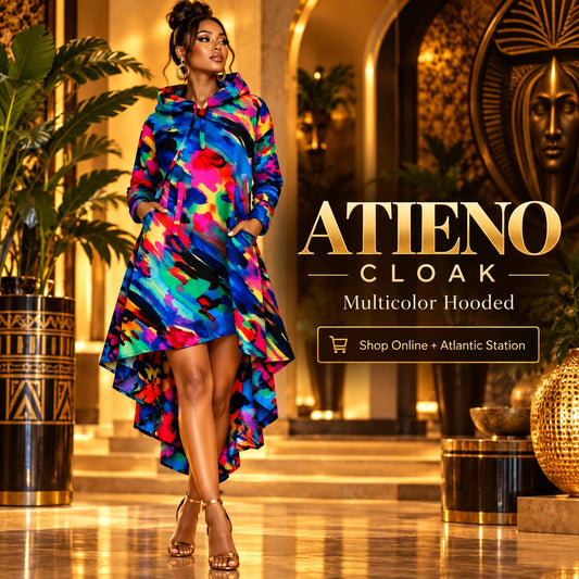 ATIENO CLOAK – Multicolor Hooded