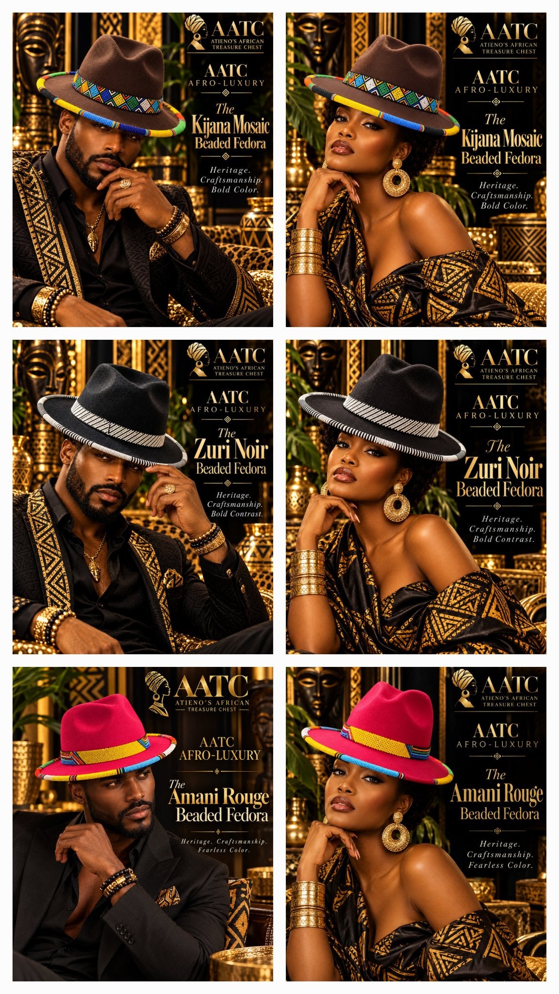 The Kijana Mosaic Beaded Fedora