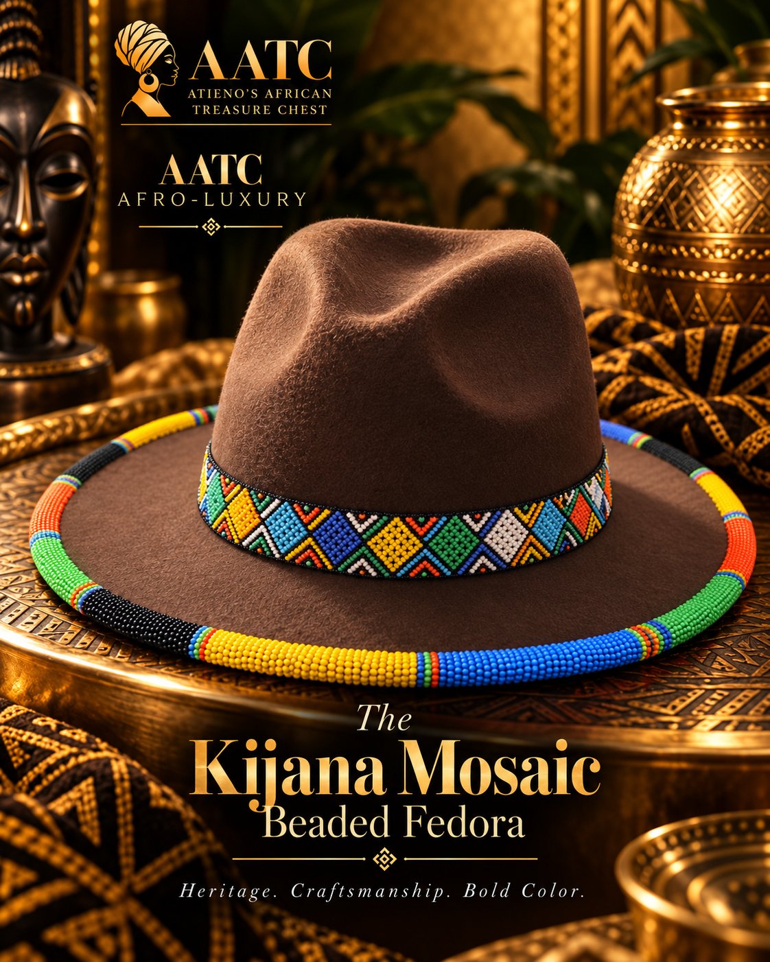 The Kijana Mosaic Beaded Fedora