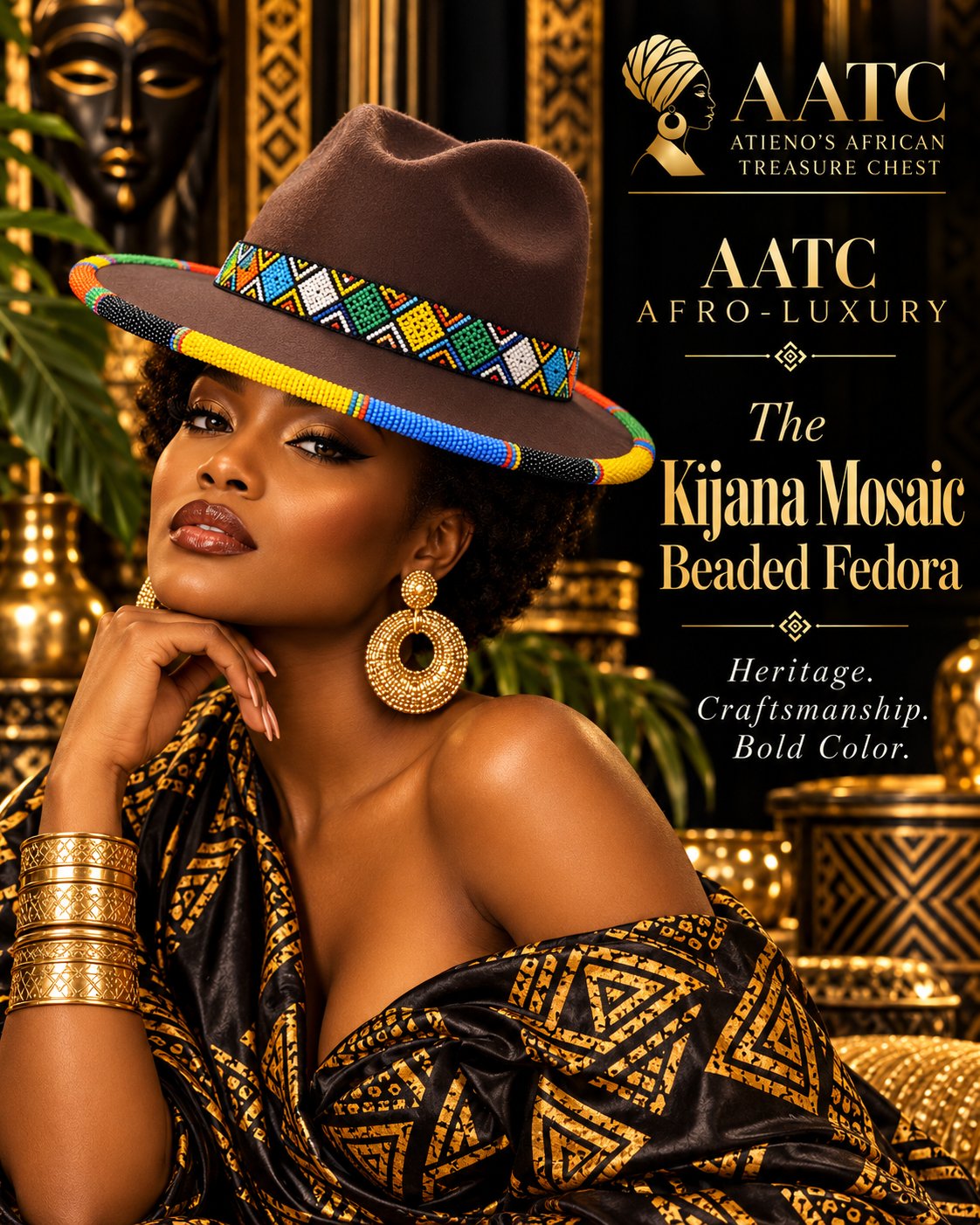 The Kijana Mosaic Beaded Fedora